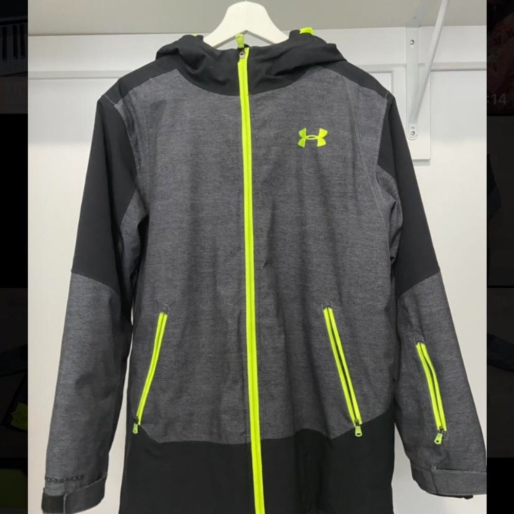 Under Armour Boys' Castlerock Winter Jacket, Kids', Waterproof, Fluorescent - Picture 2 of 9